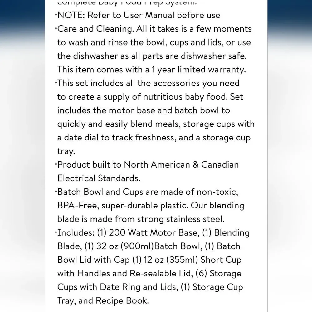 Nutribullet Baby Mini Blender in Light Blue - Baby Food Maker